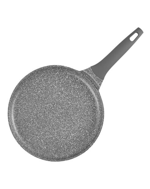 Crêpière fonte d'aluminium induction effet pierre vertu crp28tfi grise - D.28 cm