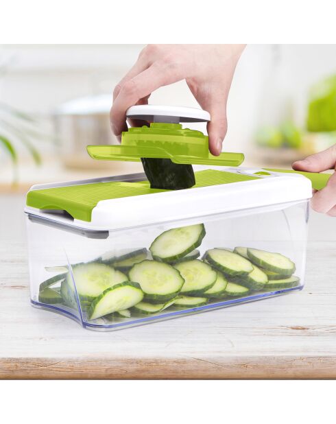 Mandoline ajustable 4-en-1  slicy express blanc/vert