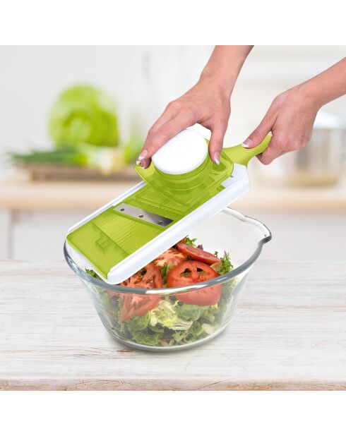 Mandoline ajustable 4-en-1  slicy express blanc/vert