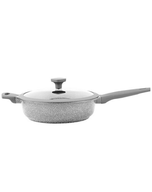 Sauteuse fonte d'aluminium induction effet pierre vertu st24tfi grise