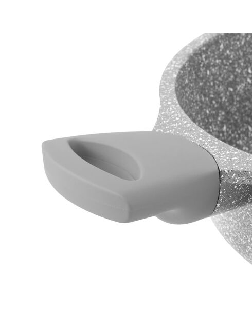 Sauteuse fonte d'aluminium induction effet pierre vertu st24tfi grise