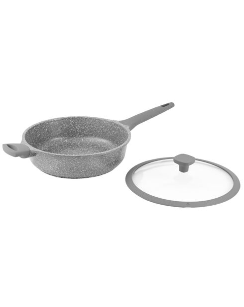 Sauteuse fonte d'aluminium induction effet pierre vertu st24tfi grise
