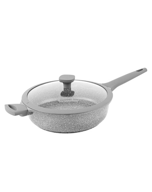 Sauteuse fonte d'aluminium induction effet pierre vertu st24tfi grise