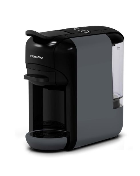 Machine à café multi dosettes et café moulu noir/gris