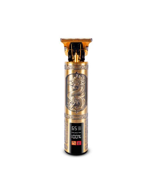 Tondeuse sans fil avec écran led dragon  noir/doré