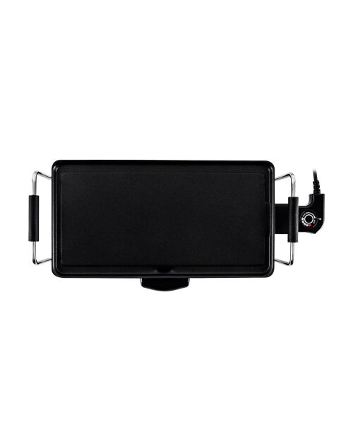 Plancha électrique avec revetement anti-adhesif k-pan noire