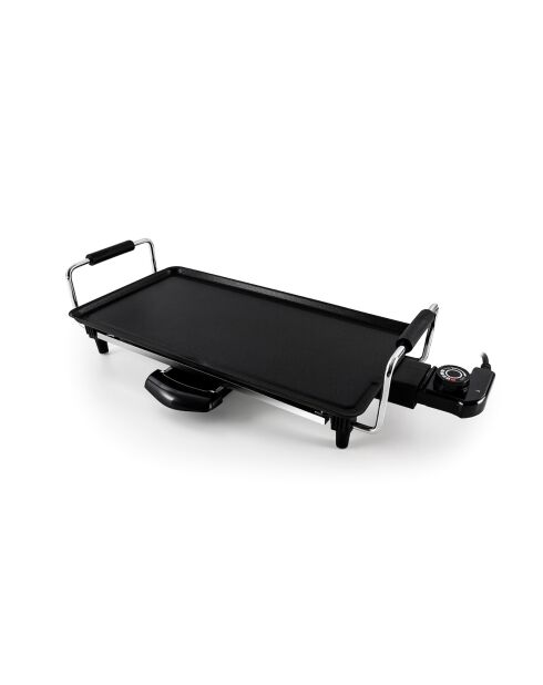 Plancha électrique avec revetement anti-adhesif k-pan noire