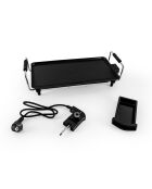 Plancha électrique avec revetement anti-adhesif k-pan noire