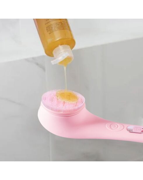 Brosse de douche electrique sans fil clean body rose