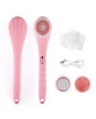 Brosse de douche electrique sans fil clean body rose