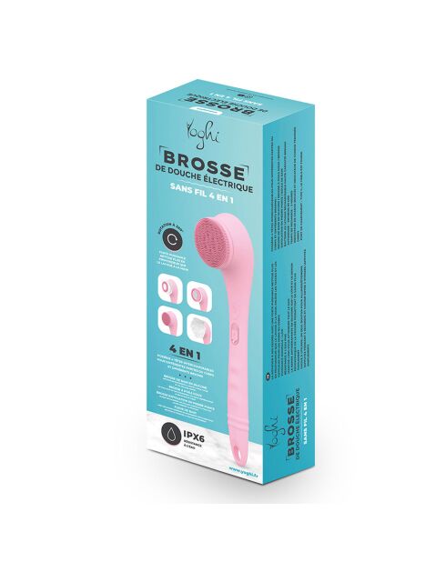 Brosse de douche electrique sans fil clean body rose