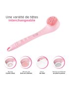 Brosse de douche electrique sans fil clean body rose