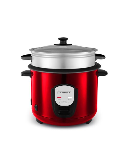 Cuiseur à riz 1.8l avec panier vapeur japan rouge
