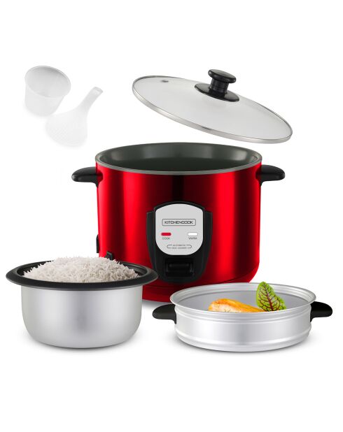 Cuiseur à riz 1.8l avec panier vapeur japan rouge