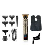 Set de tondeuse metal sans fil cheveux et barbe harley gris