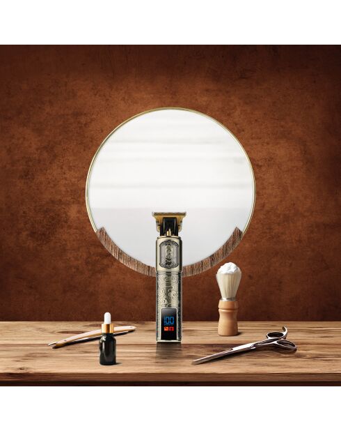 Set de tondeuse metal sans fil cheveux et barbe harley gris