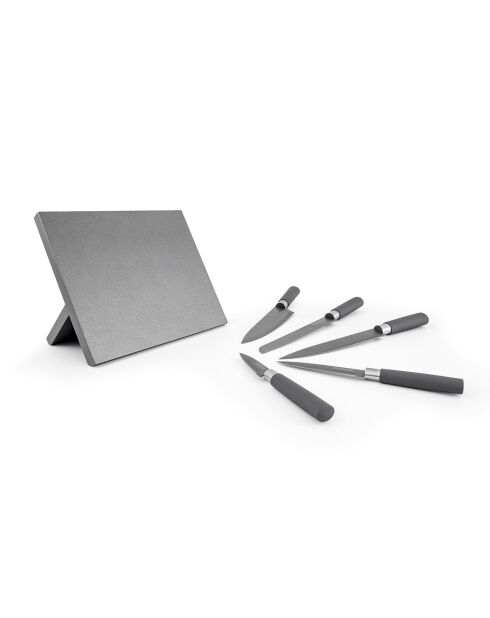 Ensemble de 6 couteaux avec bloc magnetique slate noir