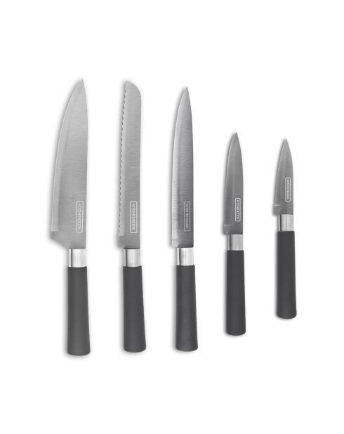 Ensemble de 6 couteaux avec bloc magnetique slate noir