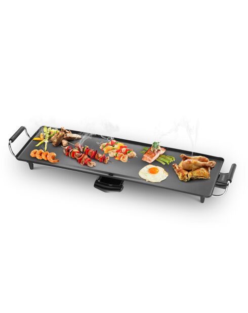 Plancha électrique avec revêtement anti-adhesif k-pan70 noire