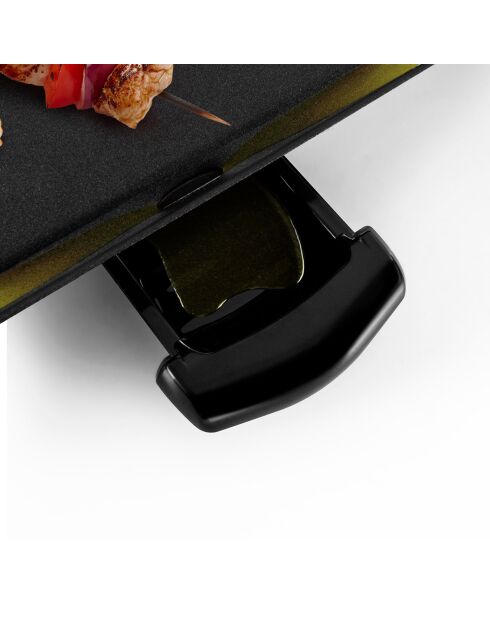 Plancha électrique avec revêtement anti-adhesif k-pan70 noire