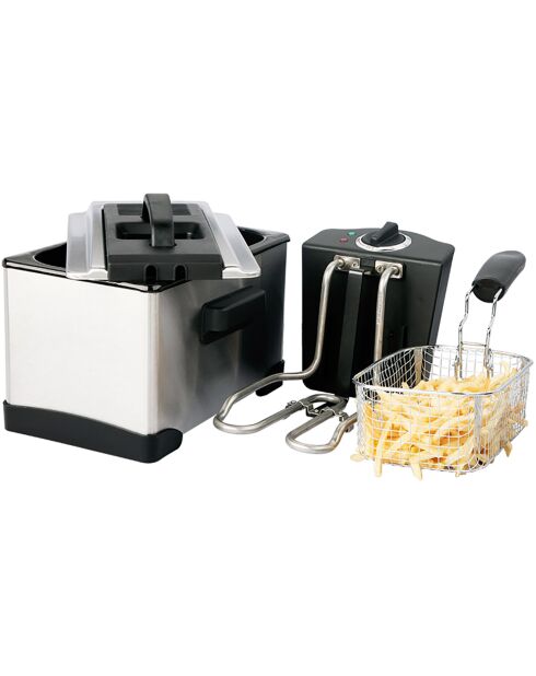 Friteuse 3l inox semi6-pro fry plus gris/noir
