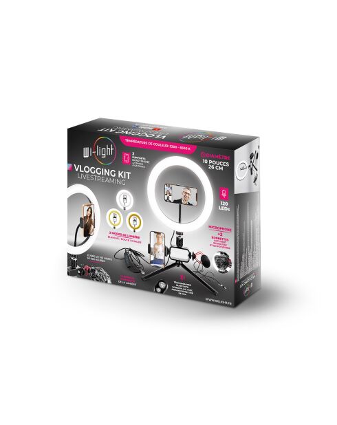 Kit de transmisión en vivo de vlogs 350 negro