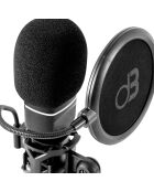 mic250 zwarte condensatormicrofoon voor studio