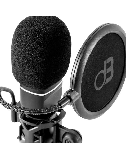 mic250 zwarte condensatormicrofoon voor studio