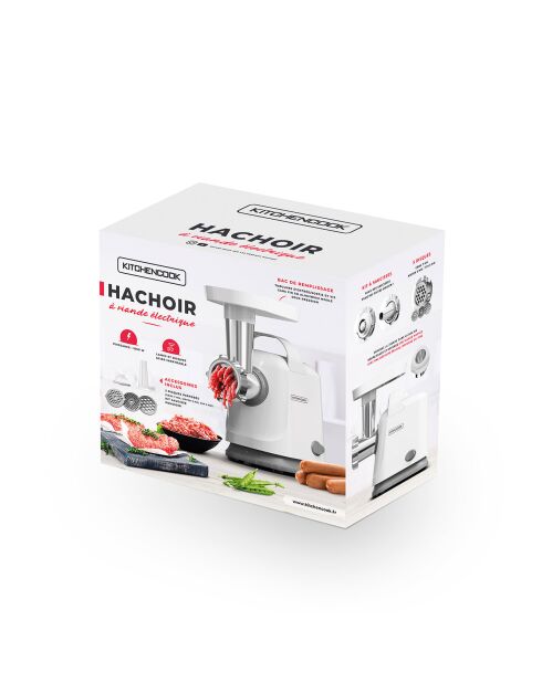 Hachoir à viande électrique mg1000 gris