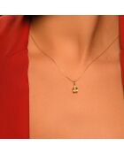 Tonga Anhänger aus 0,02 ct Diamant und 1,5 kt grünem Quarz aus Gelbgold