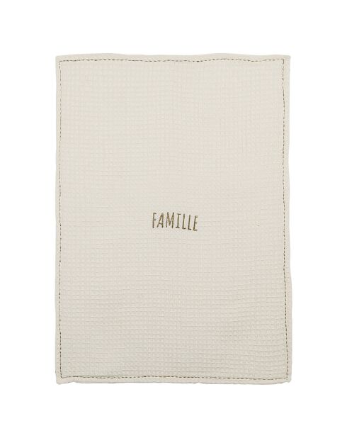 Toalla de mano Beezz en forma de panal, color crudo, 50 x 70 cm