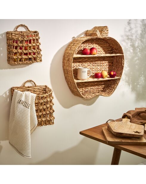 Toalla de mano Beezz en forma de panal, color crudo, 50 x 70 cm