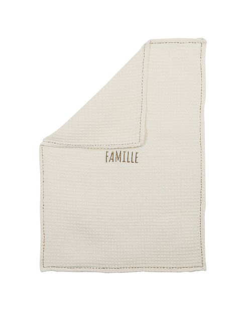 Toalla de mano Beezz en forma de panal, color crudo, 50 x 70 cm