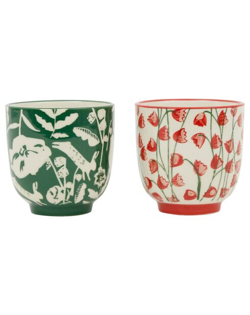 2 Gobelets Forêt enchangée framboise/vert - 20cl