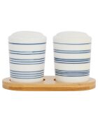 Ein Sommer am Meer weiß/blaues Pfeffershaker-Set