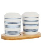Ein Sommer am Meer weiß/blaues Pfeffershaker-Set