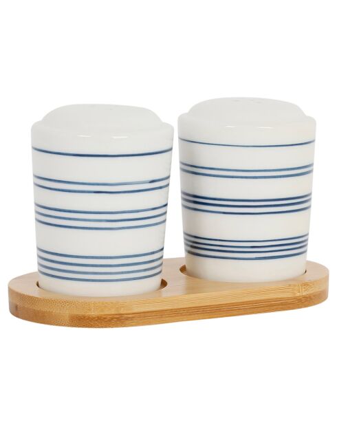 Ein Sommer am Meer weiß/blaues Pfeffershaker-Set
