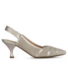 Slingbacks en Cuir Elisangel sable/doré - Talon 6.5 cm