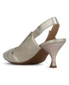 Slingbacks en Cuir Elisangel sable/doré - Talon 6.5 cm