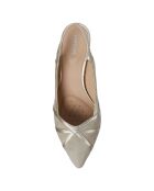 Slingbacks en Cuir Elisangel sable/doré - Talon 6.5 cm