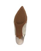 Slingbacks en Cuir Elisangel sable/doré - Talon 6.5 cm