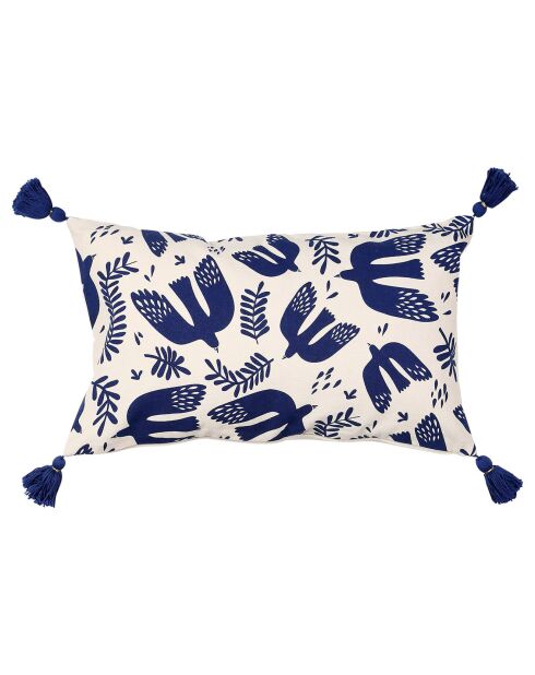 Housse de coussin Magic crème/indigo - 50x30 cm