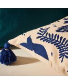 Housse de coussin Magic crème/indigo - 50x30 cm