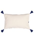 Housse de coussin Magic crème/indigo - 50x30 cm