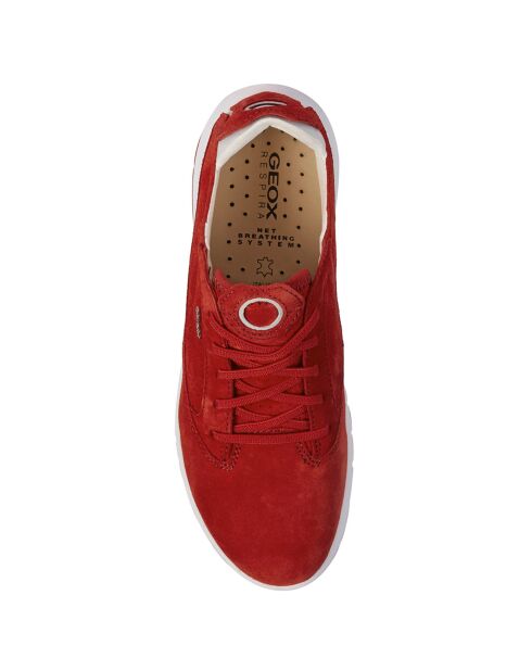 Baskets en Velours de Cuir Aerantis rouges