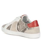 Baskets en Cuir Warley beige/blanc