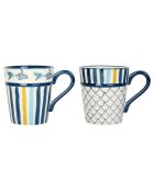 2 Mugs Un été à la mer bleu marine - 35cl