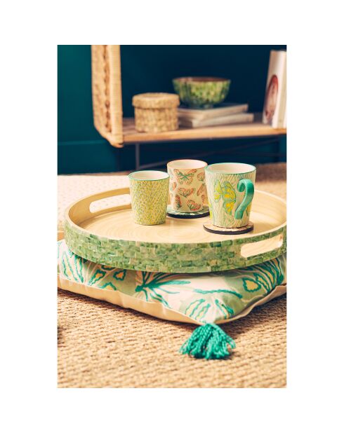 2 Mugs Monarque corail/turquois - 35cl