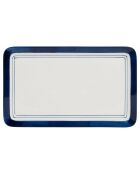 Plat Un été à la mer blanc/bleu - 33x20 cm