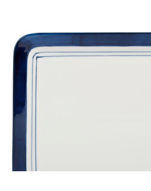 Plat Un été à la mer blanc/bleu - 33x20 cm
